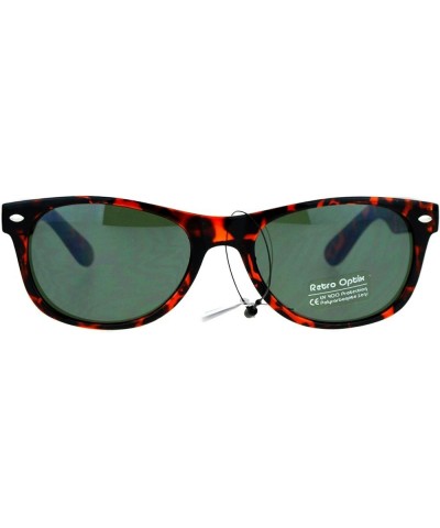 Unisex Designer Fashion Sunglasses Short Horn Rim Frame UV 400 Tortoise (Green) $8.67 Wayfarer