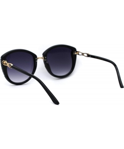 Womens Sparkling Rhinestone Trim Butterfly Fashion Sunglasses Black Gold Smoke $9.15 Butterfly