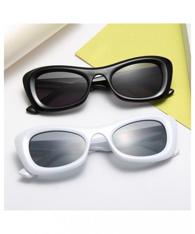 Retro Cat Eye Street Shooting Sunglasses Outdoor Vacation Sunshade Shopping (Color : A, Size : Medium) Medium B $18.17 Designer