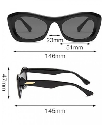 Retro Cat Eye Street Shooting Sunglasses Outdoor Vacation Sunshade Shopping (Color : A, Size : Medium) Medium B $18.17 Designer