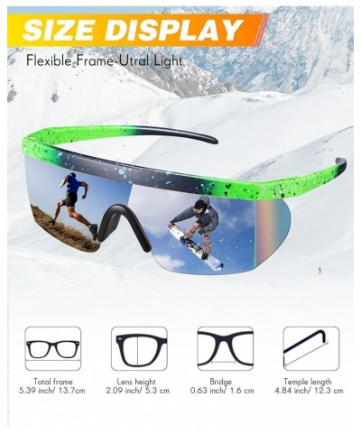 3 Pair Neon Retro Mirrored Sunglasses 80s 90s Semi Rimless Colored Lens Sunglasses for Sport Men Women Vivid Colors $9.47 Rim...