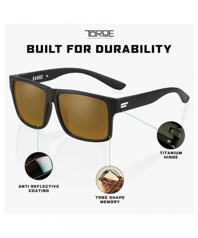 Classic RANGE TR90 Frame Polarized Unbreakable Sunglasses with Hydrophobic Coated Polycarbonate AR Lenses Matte Black | Bronz...