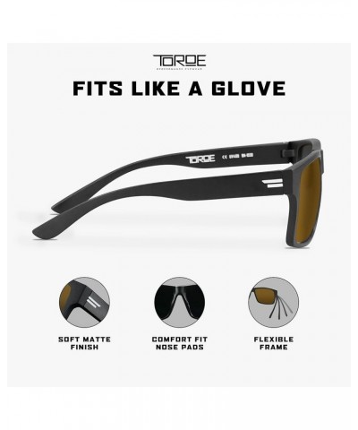 Classic RANGE TR90 Frame Polarized Unbreakable Sunglasses with Hydrophobic Coated Polycarbonate AR Lenses Matte Black | Bronz...