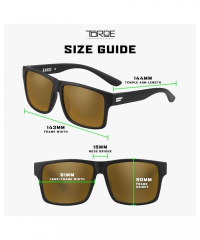 Classic RANGE TR90 Frame Polarized Unbreakable Sunglasses with Hydrophobic Coated Polycarbonate AR Lenses Matte Black | Bronz...