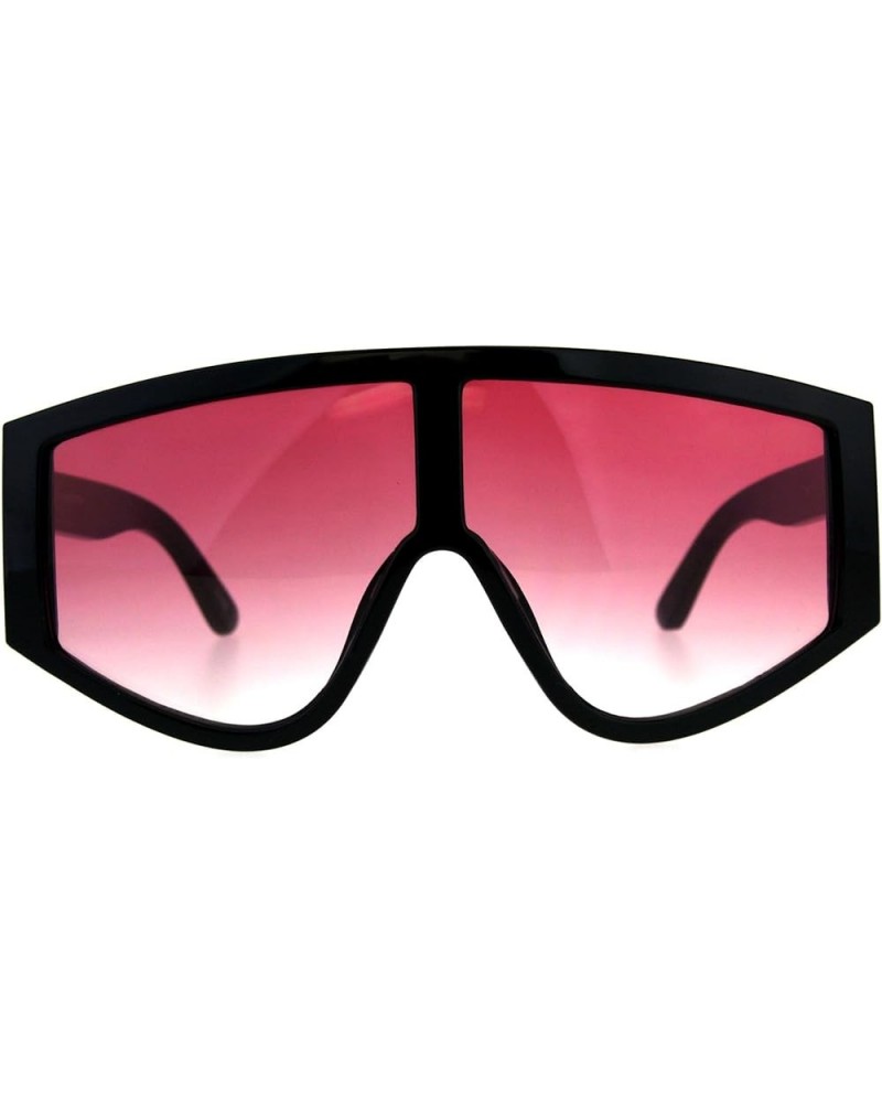 Super Oversized Goggle Style Sunglasses Arched Top Shield Fashion Shades Black (Pink) $9.32 Oversized