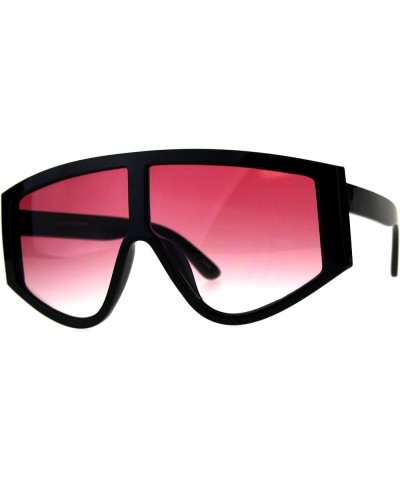 Super Oversized Goggle Style Sunglasses Arched Top Shield Fashion Shades Black (Pink) $9.32 Oversized