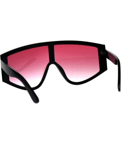 Super Oversized Goggle Style Sunglasses Arched Top Shield Fashion Shades Black (Pink) $9.32 Oversized