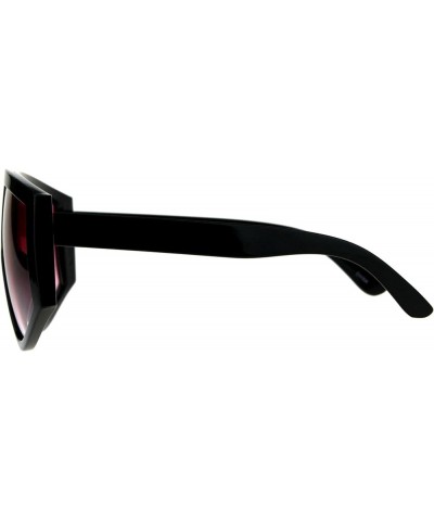 Super Oversized Goggle Style Sunglasses Arched Top Shield Fashion Shades Black (Pink) $9.32 Oversized