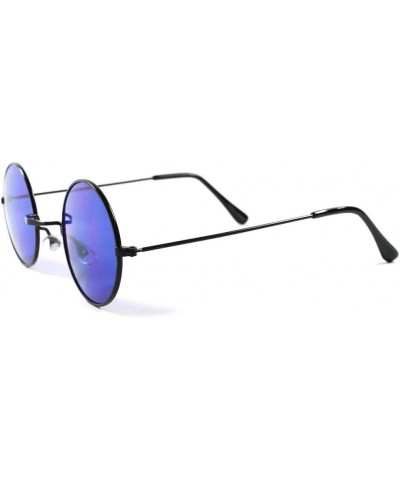 Lens Classic Vintage Retro 70s Mens Womens Hippie Lennon Round Sun Glasses Black / Blue $13.24 Round