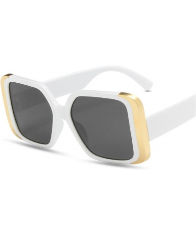 Square Frame Large Frame Outdoor Holiday Driving Sunglasses For Men And Women F $14.71 Designer