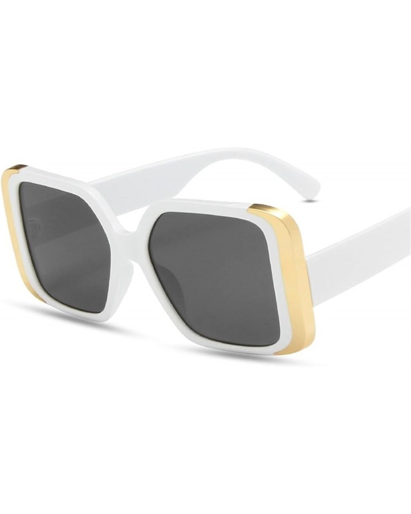 Square Frame Large Frame Outdoor Holiday Driving Sunglasses For Men And Women F $14.71 Designer