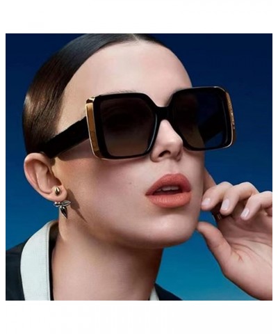 Square Frame Large Frame Outdoor Holiday Driving Sunglasses For Men And Women F $14.71 Designer