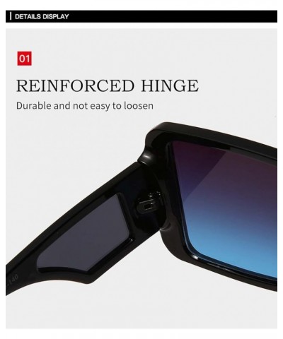 Net Celebrity Men and Women Outdoor Box Big Frame Sunglasses Sunshade Holiday Street Shooting Decorative Glasses (Color : B, ...