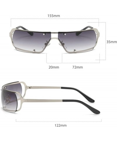 Cute Women Sunglasses Fashion Y2K Sunglasses Punk Polygonal Cycling Sunglasses UV Protection Grey $9.50 Square