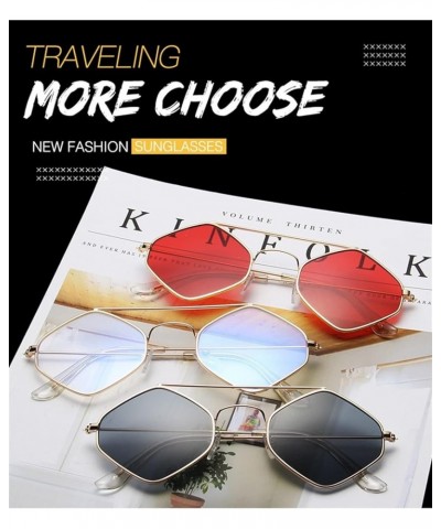 Small Frame Fashion Metal Sunglasses for Men and Women Beach Party Decorative Sunglasses (Color : D, Size : 1) 1 G $14.85 Sport