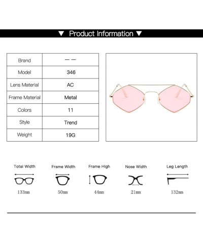 Small Frame Fashion Metal Sunglasses for Men and Women Beach Party Decorative Sunglasses (Color : D, Size : 1) 1 G $14.85 Sport