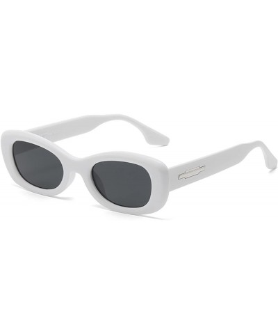 Retro Small Frame Oval Sunglasses Men and Women Outdoor Decorative Sunglasses (Color : E, Size : 1) 1 G $14.03 Designer