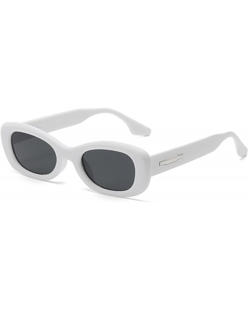 Retro Small Frame Oval Sunglasses Men and Women Outdoor Decorative Sunglasses (Color : E, Size : 1) 1 G $14.03 Designer