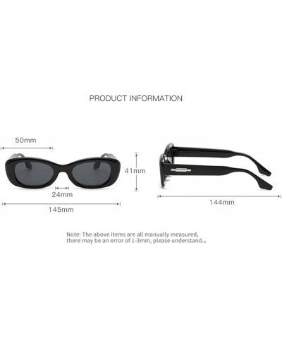 Retro Small Frame Oval Sunglasses Men and Women Outdoor Decorative Sunglasses (Color : E, Size : 1) 1 G $14.03 Designer