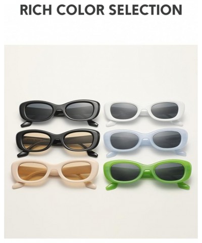 Retro Small Frame Oval Sunglasses Men and Women Outdoor Decorative Sunglasses (Color : E, Size : 1) 1 G $14.03 Designer