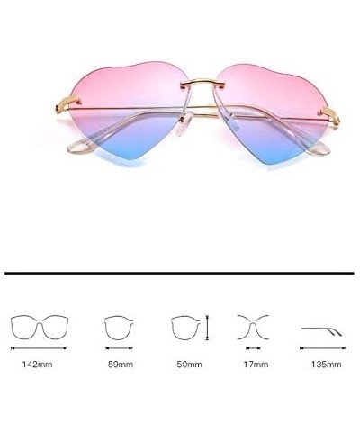 Globalwells Lovely heart style Sunglasses for Women, classic Mirrored Lenses Metal Frame Sunglasses UV400 Grey Pink $9.76 Des...