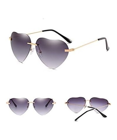 Globalwells Lovely heart style Sunglasses for Women, classic Mirrored Lenses Metal Frame Sunglasses UV400 Grey Pink $9.76 Des...