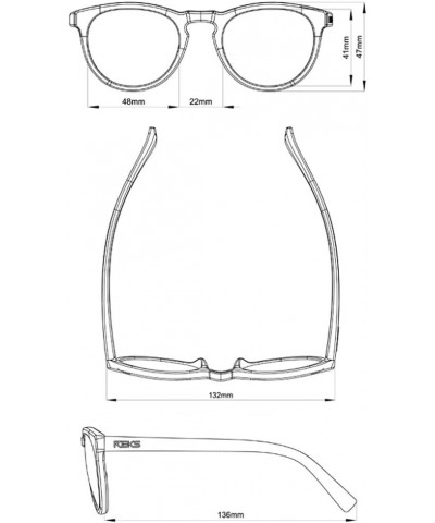 Polarized Round Sunglasses - Unbreakable frame Smoke $26.95 Round