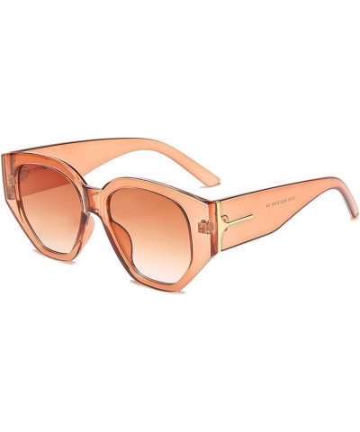 Men and Women Fashion Large Frame Sunglasses Outdoor Vacation Sunshade (Color : F, Size : Medium) Medium D $14.38 Designer