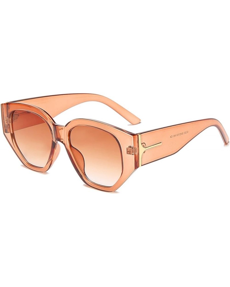 Men and Women Fashion Large Frame Sunglasses Outdoor Vacation Sunshade (Color : F, Size : Medium) Medium D $14.38 Designer