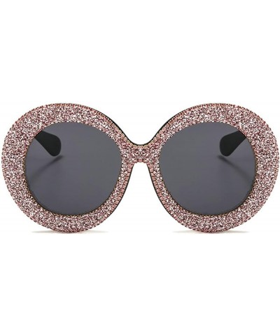 Oversized Round Sunglasses Women Diamond Rhinestone Sunglasses Men Luxury Glasses Eyeglasses Black Pink $14.57 Round