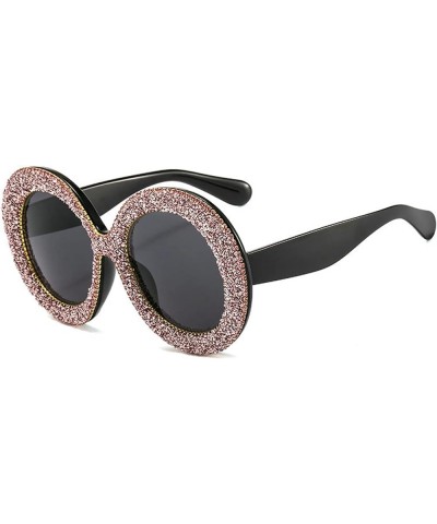 Oversized Round Sunglasses Women Diamond Rhinestone Sunglasses Men Luxury Glasses Eyeglasses Black Pink $14.57 Round