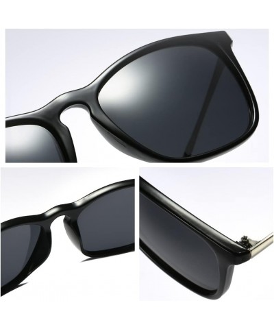 Fashion Square Sunglasses Polarized Men Women Vintage Driving Sun glasses Black $8.99 Square