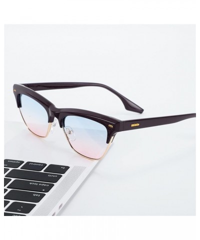 Metal Small Frame Men and Women Triangle Cat Eye Fashion Decorative Sunglasses (Color : G, Size : 1) 1 D $15.03 Designer