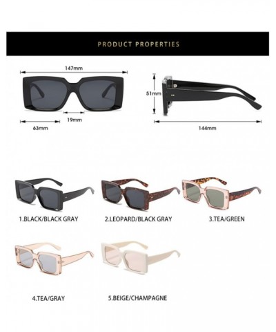 Classic Punk Square Sunglasses Women Fashion Cool Black Small Sun Glasses Female Men Vintage Shades Mirror UV400 1 $22.07 Sport