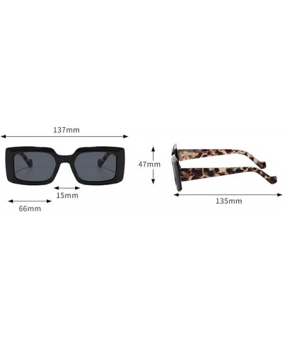 Men's And Women's Square Large Frame Sunglasses Retro Driving Fashion Wear Party Gathering UV400 Sunglasses B $20.64 Designer