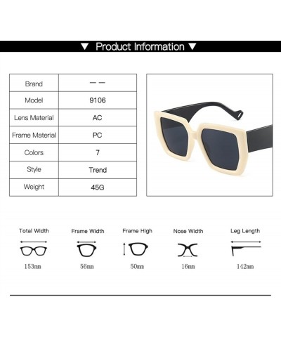 Large Frame Men and Women Fashion Sunglasses Outdoor Vacation Beach Sunglasses (Color : 7, Size : 1) 1 3 $12.85 Designer