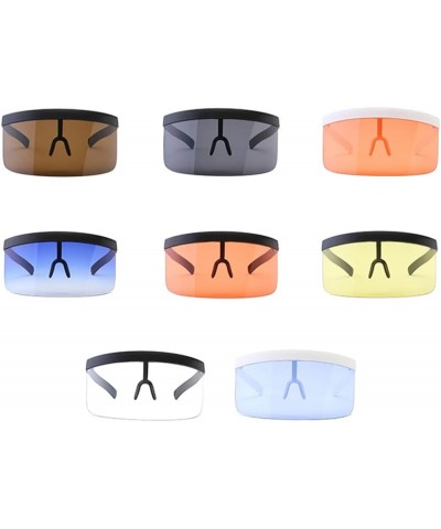 New Super Large Eyewear Sunglasses Anti-peep Sunglasses Unisex Windproof Sunglasses (Dark Brown) As Shown1 $8.87 Oversized