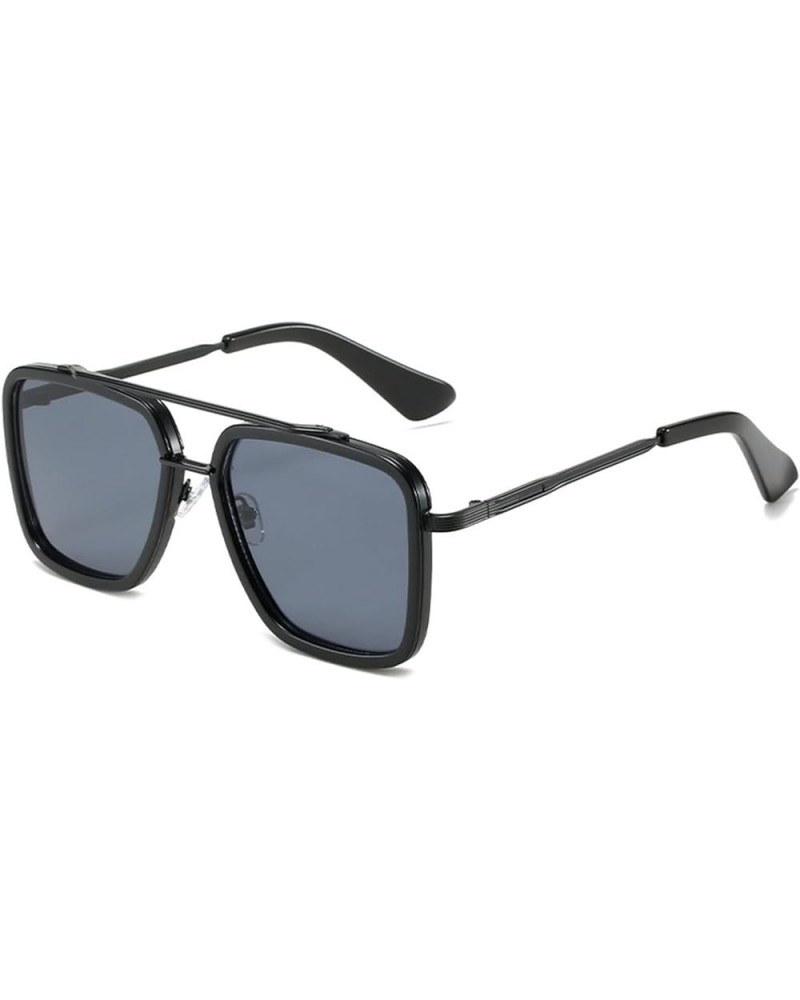 Fashion Retro Square Men and Women Sunglasses Outdoor Holiday Sunglasses (Color : G, Size : Medium) Medium A $15.33 Designer