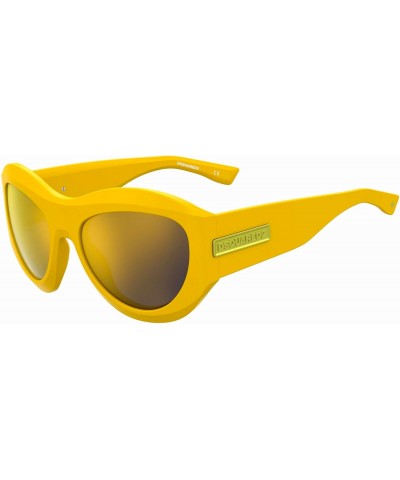 D2 0072/S Yellow/Brown Yellow 59/19/135 men Sunglasses $41.82 Round