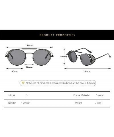 Punk Retro Fashion Sunglasses for Men and Women Outdoor Sunshade (Color : D, Size : Medium) Medium C $20.06 Designer