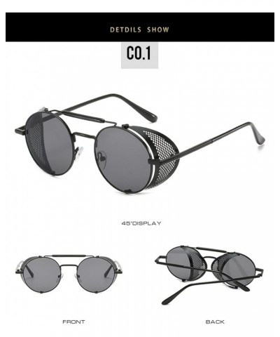 Punk Retro Fashion Sunglasses for Men and Women Outdoor Sunshade (Color : D, Size : Medium) Medium C $20.06 Designer