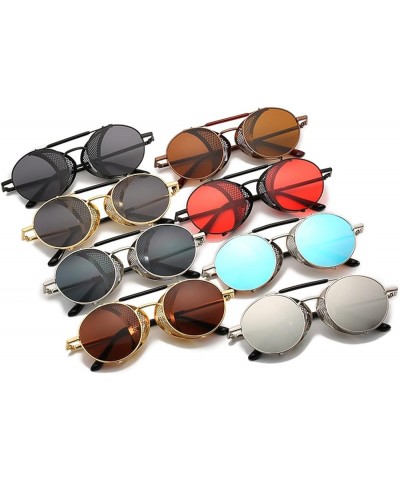 Punk Retro Fashion Sunglasses for Men and Women Outdoor Sunshade (Color : D, Size : Medium) Medium C $20.06 Designer