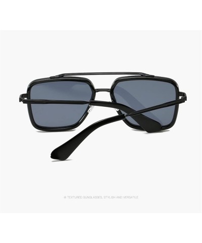 Fashion Retro Square Men and Women Sunglasses Outdoor Holiday Sunglasses (Color : G, Size : Medium) Medium A $15.33 Designer