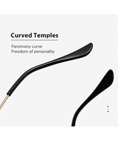 Metal Men And Women Outdoor Sunglasses Vacation Party Decorative Trendy UV400 Sunglasses Gift F $19.17 Designer