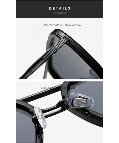 Fashion Retro Square Men and Women Sunglasses Outdoor Holiday Sunglasses (Color : G, Size : Medium) Medium A $15.33 Designer