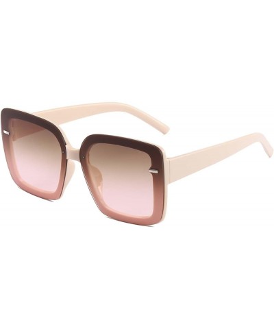 Men's and Women's Large Frame Sunglasses Sunglasses (Color : F, Size : Medium) Medium C $24.99 Designer