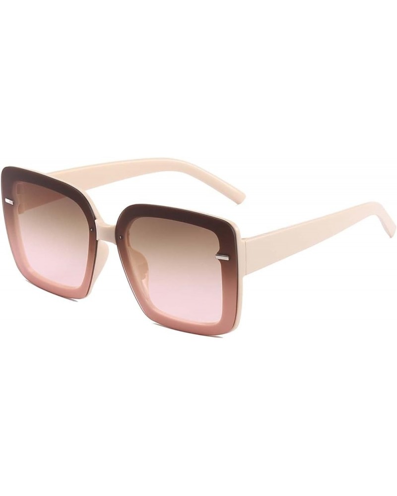 Men's and Women's Large Frame Sunglasses Sunglasses (Color : F, Size : Medium) Medium C $24.99 Designer