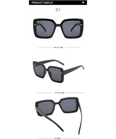 Men's and Women's Large Frame Sunglasses Sunglasses (Color : F, Size : Medium) Medium C $24.99 Designer