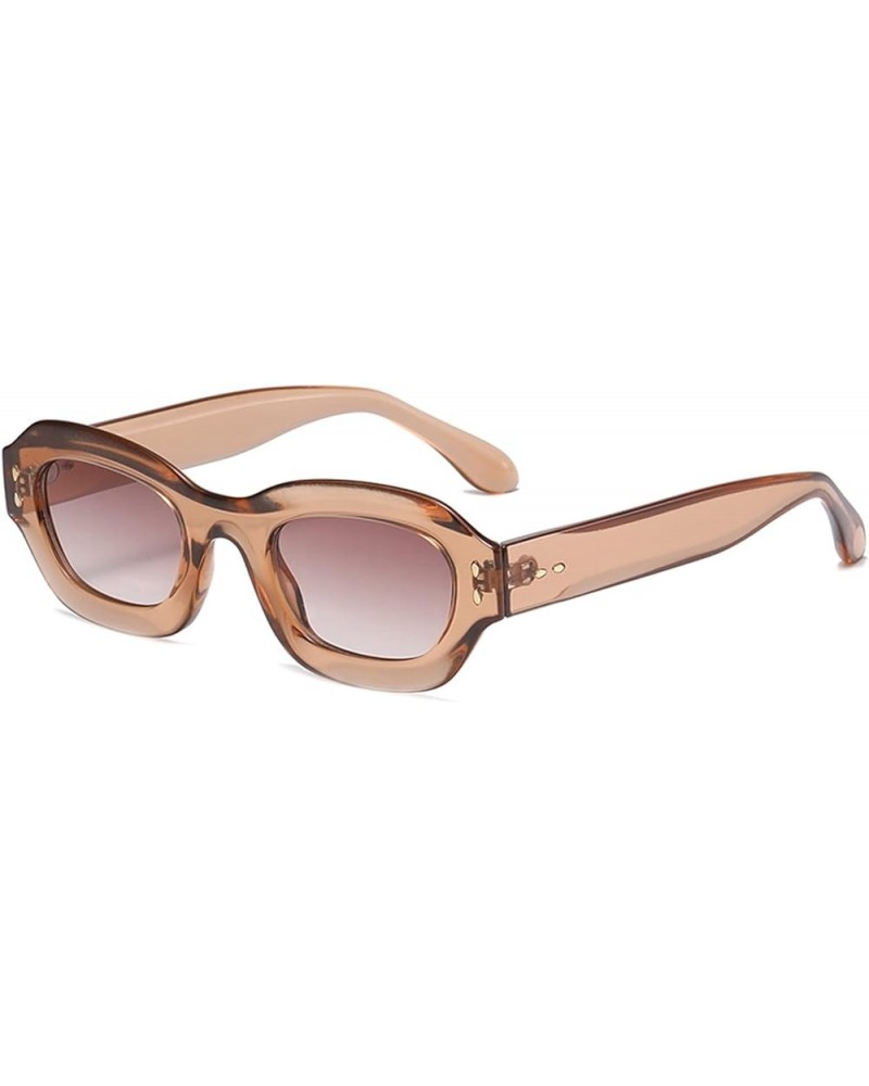 Classic Polarized Sunglasses for Women Rectangle Sunglass Fashion Multicolor Tortoise Frame Glasses Brown $7.29 Designer