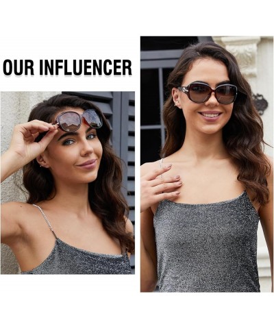 Classic Sunglasses for Women polarized womens sunglasses 100% UV Protection Shades 6214 Brown Frame Brown Lens $16.81 Oversized